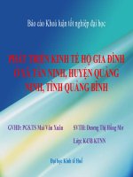Slide PHÁT TRIỂN KINH tế hộ GIA ĐÌNH ở xã tân NINH, HUYỆN QUẢNG NINH, TỈNH QUẢNG BÌNH 