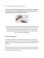 Tài liệu Từ Franchise đến Licensing Franchise và Licensing pdf