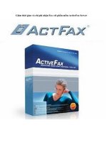 Tài liệu Giảm thời gian và chi phí nhận Fax với phần mềm ActiveFax Server docx