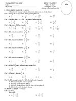 Bài giảng ĐỀ KIỂM TRA SỐ HỌC CHƯƠNG III