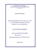 Phân tích tình hình sản xuất và tiêu thụ cà phê của các hộ nông dân ở huyyện lào ngam tỉnh salavan nước CHĐCN lào 