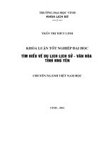 Tìm hiểu về du lịch lịch sử   văn hóa tỉnh hưng yên luận văn tốt nghiệp đại học 