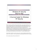 Tài liệu Windows NT Security Step By Step ppt