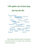 Tài liệu 8 lỗi nghiên cứu từ khóa đang làm bạn tốn tiền ppt