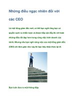 Tài liệu Những điều ngạc nhiên đối với các CEO pdf
