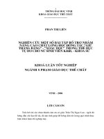 Nghiên cứu một số bài tập bổ trợ nhằm nâng cao chất lượng học động tác giữ thăng bằng   xoạc dọc trong thể dục tự do cho nữ sinh viên k46b1   khoa sử trường đại học vinh 