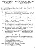 Bài giảng ĐỀTHI THỬ ĐẠI HỌC 2011 LẦN 1