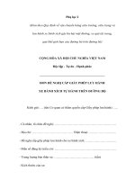 Tài liệu Mẫu đơn đề nghị cấp giấy phép lưu hành xe bánh xích tự hành trên đường phố pptx