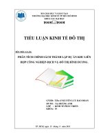 PHÂN TÍCH CHÍNH SÁCH THÀNH lập dự án KHU LIÊN hợp CÔNG NGHIỆP DỊCH vụ BÌNH DƯƠNG 