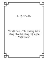 Tài liệu Đề tài “Nhật Bản - Thị trường tiềm năng cho thủ công mỹ nghệ Việt Nam” docx