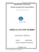 Hoàn thiện công tác kế toán lập và phân tích báo cáo kết quả kinh doanh tại công ty cổ phần hàng kênh xí nghiệp xây dựng hàng kênh 