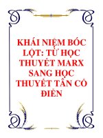 Tài liệu KHÁI NIỆM BÓC LỘT: TỪ HỌC THUYẾT MARX SANG HỌC THUYẾT TÂN CỔ ĐIỂN doc