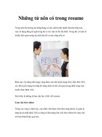 Tài liệu Những từ nên có trong resume pdf
