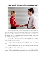 Tài liệu Làm sao để yêu thích công việc của mình? doc