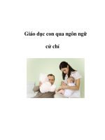 Tài liệu Giáo dục con qua ngôn ngữ cử chỉ docx