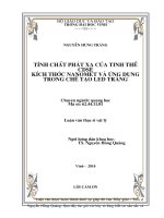 Tính chất phát xạ của tinh thể cdse kích thước NANOMET và ứng dụng trong chế tạo LED trắng 