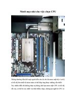 Tài liệu Mười mẹo nhỏ cho việc chọn CPU ppt