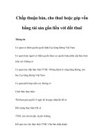 Tài liệu Chấp thuận bán, cho thuê hoặc góp vốn bằng tài sản gắn liền với đất thuê ppt