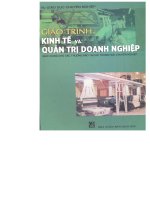 GIÁO TRÌNH KINH TẾ VÀ QUẢN TRỊ DOANH NGHIỆP