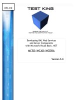 Tài liệu Developing XML Web Services and Server Components with Microsoft Visual Basic .NET MCSD/MCAD/MCDBA Version 5.0 pptx