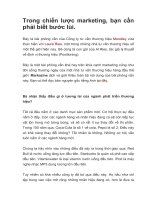 Tài liệu Trong chiến lược marketing, bạn cần phải biết bước lùi pptx