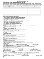 Bài soạn PRACTICE FOR UNIT 9&10