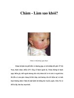 Tài liệu Chàm - Làm sao khỏi? ppt