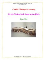 Tài liệu Chủ Đề: Những con vật cưng - Đề tài: Những hình dạng ngộ nghĩnh - Lớp : Mầm pptx