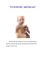 Tài liệu Trẻ bị khò khè - phải làm sao? docx