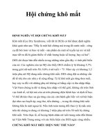 Tài liệu Hội chứng khô mắt ppt