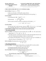 KỲ THI TỐT NGHIỆP TRUNG HỌC PHỔ THÔNG- Môn thi: TOÁN