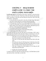 CHƯƠNG 5: HOẠCH ĐỊNH CHIẾN LƯỢC VÀ THỰC THI CHẤT LƯỢNG TOÀN DIỆN