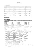 Tài liệu Trắc nghiệm Anh 9 Bài 2