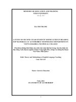 A study on second   year student's difficulties in reading esp materials at automobile technology departement in vietnam korea technical college 