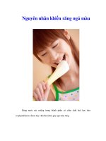 Tài liệu Nguyên nhân khiến răng ngả màu pptx
