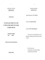 Ứng dụng mạng nơron ước lượng từ thông để điều khiển tốc độ động cơ không đồng bộ 