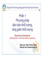 Tài liệu Giải nhanh hóa học_bảo toàn khối lượng docx