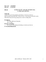 Bài giảng GA  lớp 9  hệ Bổ túc THCS