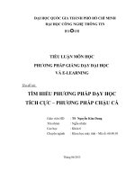 TÌM HIỂU PHƯƠNG PHÁP dạy học TÍCH cực – PHƯƠNG PHÁP CHẬU cá 