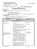 Tài liệu Bài 8: SẮP XẾP VÀ LỌC DỮ LIỆU(t1)