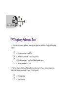 Tài liệu IP Telephony Solutions Test doc