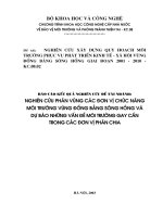Nghiên cứu phân vùng các đơn vị chức năng môi trường vùng đồng bằng sông hồng và dự báo những vấn đề môi trường gay cấn trong các đơn vị phân chia 