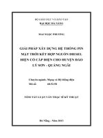 Giải pháp xây dựng hệ thống pin mặt trời kết hợp nguồn diesel hiện có cấp điện cho huyện đảo lý sơn   quảng ngãi 