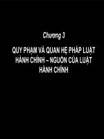 Quy phạm và quan hệ pháp luật hành chính- Nguồn của luật hành chính