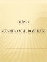 Tài liệu Chương 3: Mức sinh và các yếu tố ảnh hưởng pptx