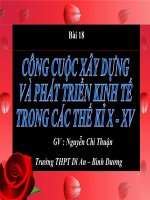 Tài liệu Bài 18. Phát triển kinh tế TK X - XV