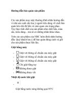 Hướng dẫn bảo quản sản phẩm quần áo