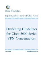 Tài liệu Hardening Guidelines for Cisco 3000 Series VPN Concentrators pptx