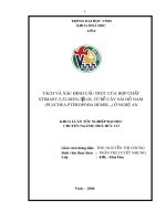 Tách và xác định cấu trúc của hợp chất stimast 5, 22 dien 3b ol từ rễ cây sài hồ nam (pluchea pteropoda hemsl ) ở nghệ an 