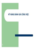 Tài liệu Kỷ năng đánh giá công việc ppt